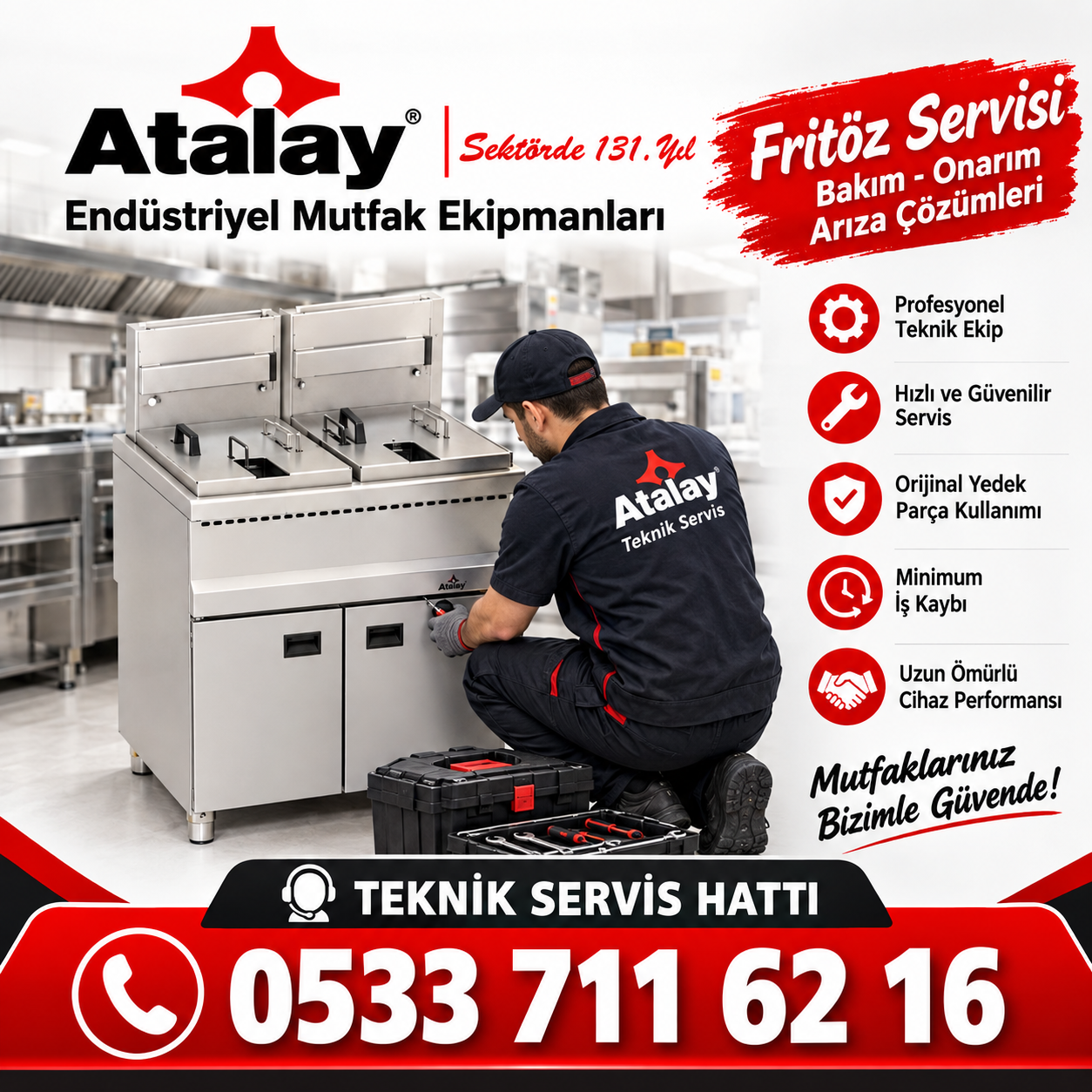 Atalay Endüstriyel Mutfak Fritöz Servisi Ankara